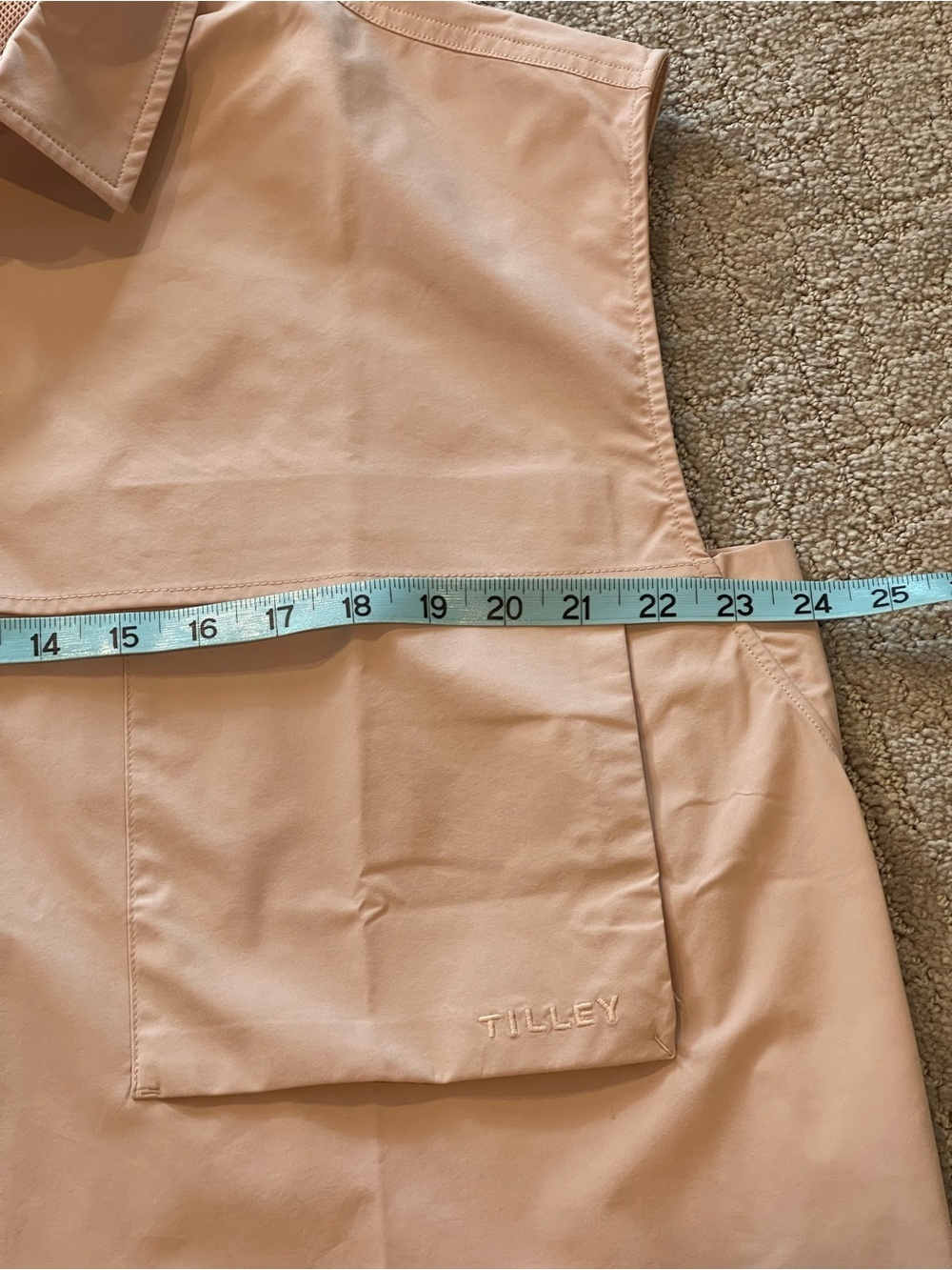 Tilley Sleeveless Shield Shirt, Button-Front Dusty Blush, Utility, Performance,L - Picture 8 of 15
